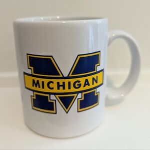 University Of Michigan Logo White Mug